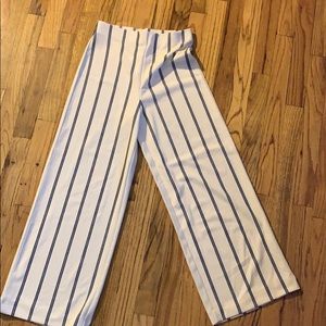 H&M cream and navy Culottes